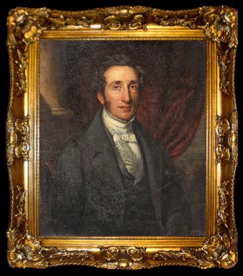 framed  John Ponsford Portrait of a gentleman. Signed and dated Ponsford 1842, ta009-2